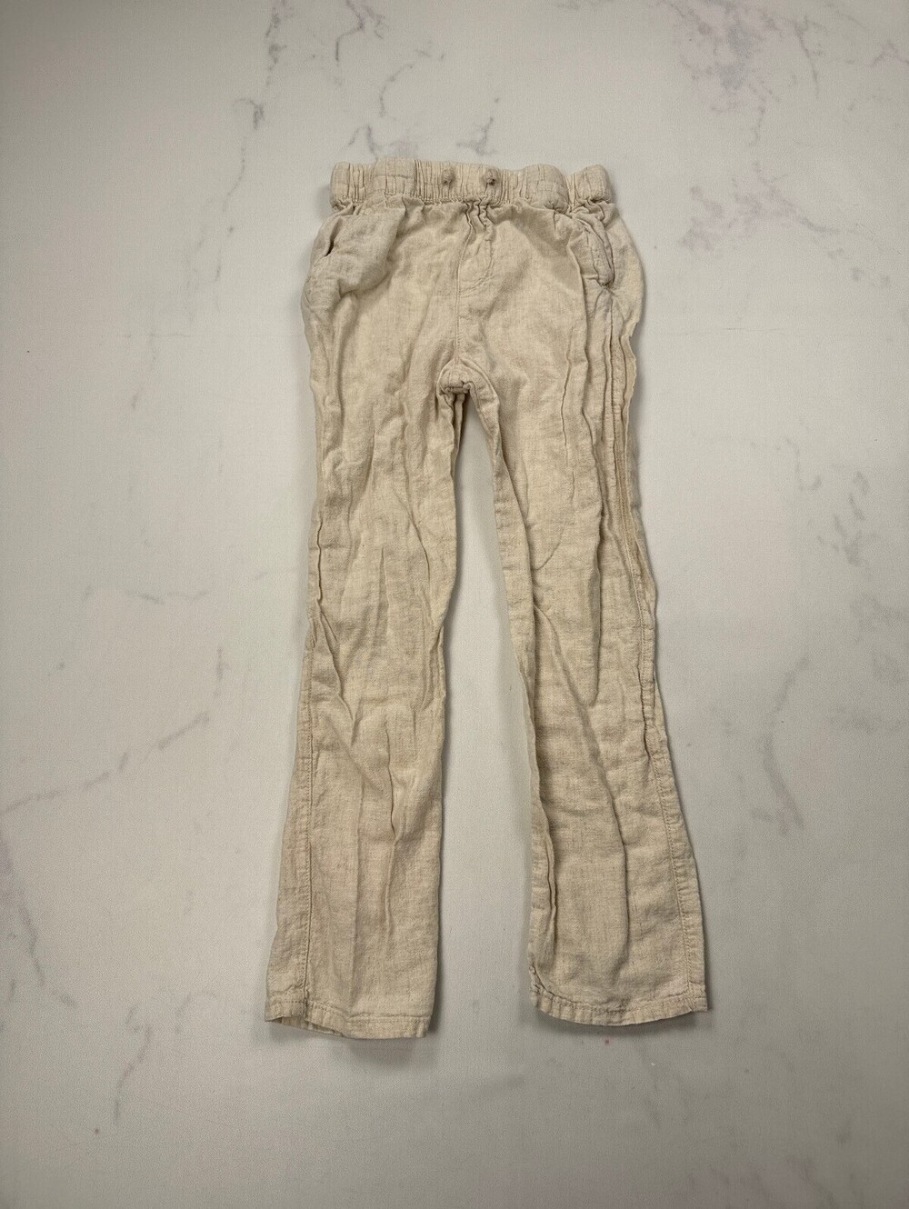 H&M Relaxed Fit Tapered Leg Pants Beige 90s Tapered - Boys 10